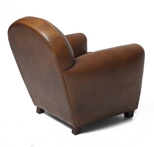 fauteuil Club sans clous de tapissier au dos