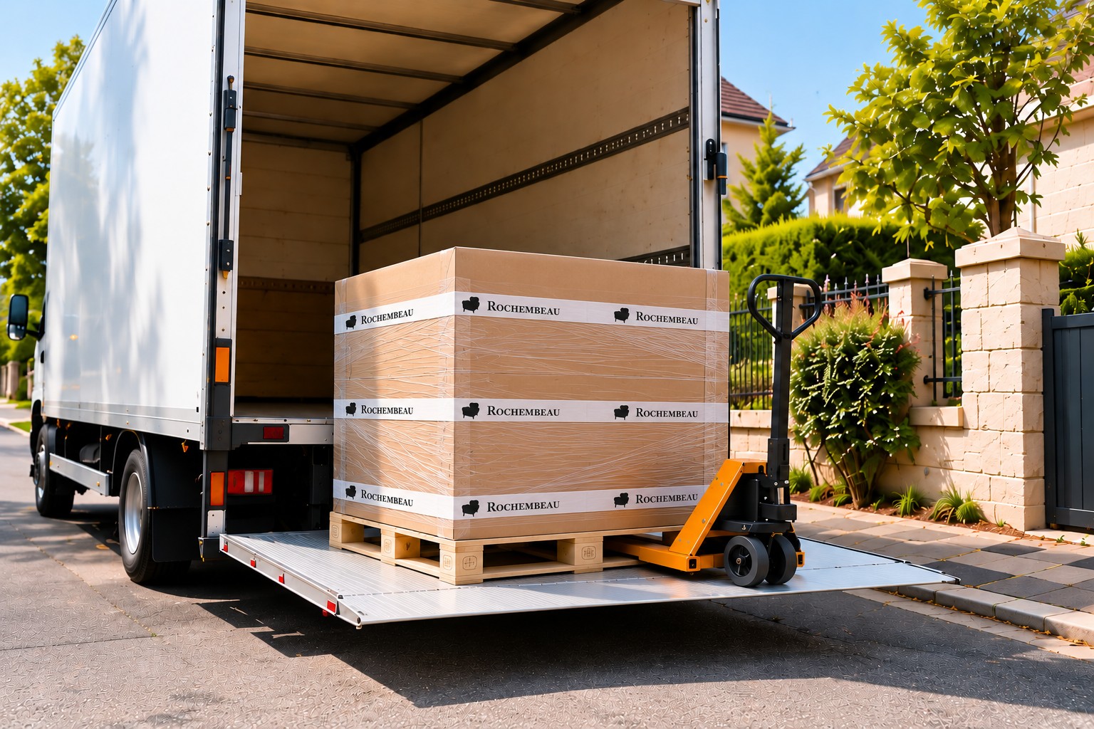 Livraison Rochembeau sur palette au pied du camion