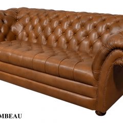 Canapé Chesterfield cuir haut de gamme COOK 3 places - Rochembeau