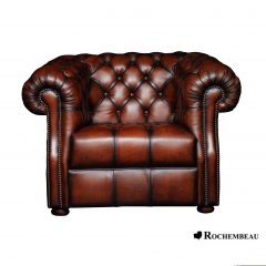 Fauteuil Chesterfield COOK assise capitonnée