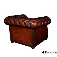 Fauteuil Chesterfield COOK assise capitonnée