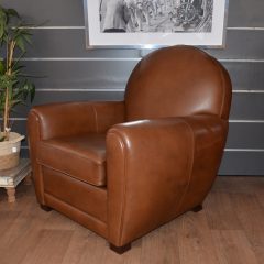 Fauteuil Club NEWQUAY - Marron foncé E1