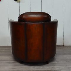 Fauteuil Club BATEAU - Assise liserée - Marron foncé E1 / Finition E8