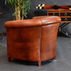 Fauteuil Club BRIGHTON - Avec coussin - Marron Foncé P1664