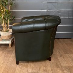 Fauteuil crapaud capitonné BRIGHTON - Vert Anglais