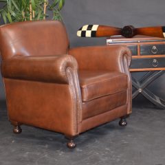 Fauteuil Club LIVERPOOL - Marron Foncé E1