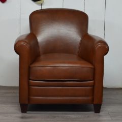 Fauteuil Club LEEDS - Marron foncé E1