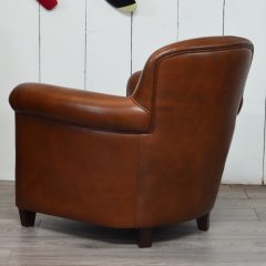 Fauteuil Club LEEDS - Marron foncé E1