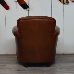 Fauteuil Club LEEDS - Marron foncé E1