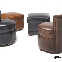 Pouf Carré en cuir