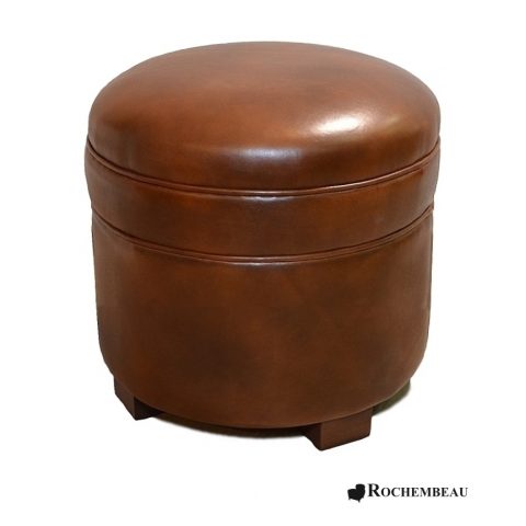 Pouf Rond en cuir