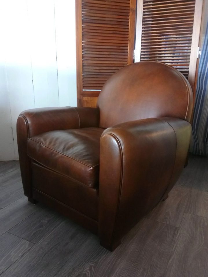 Fauteuil Club NEWQUAY - Marron E1 