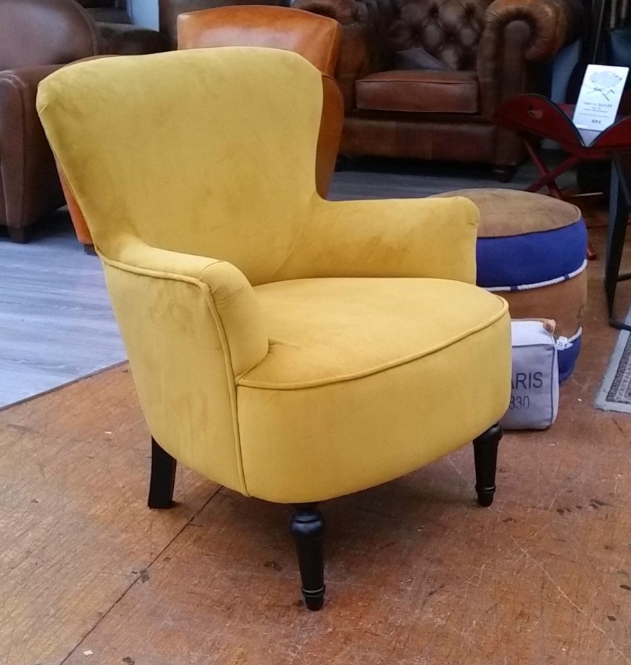 Fauteuil crapaud CALI jaune