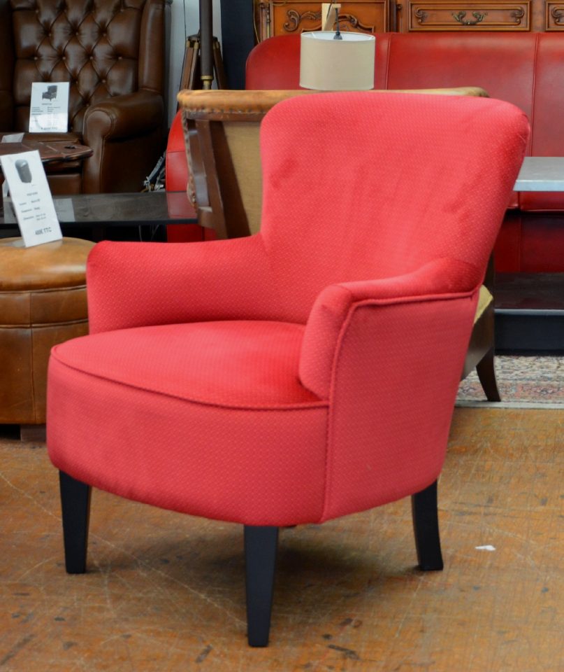 Fauteuil crapaud CALI rouge