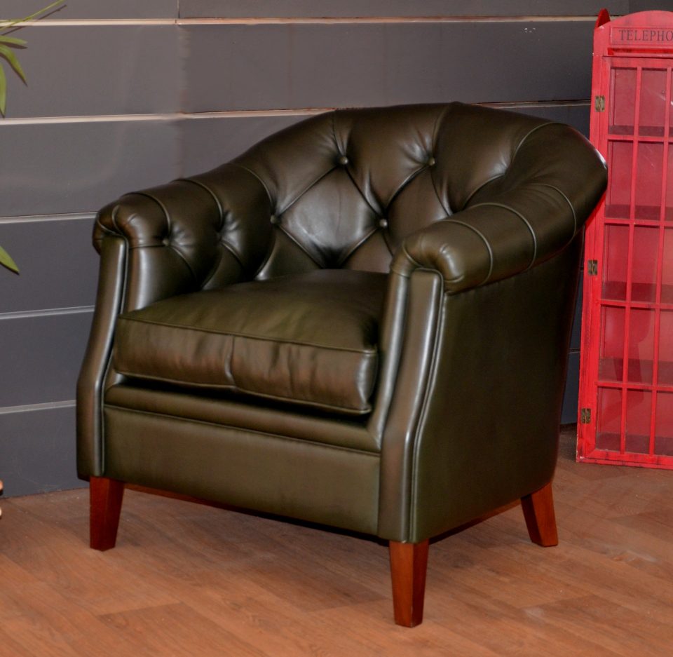 Fauteuil Club CLARKE - VERT ANGLAIS