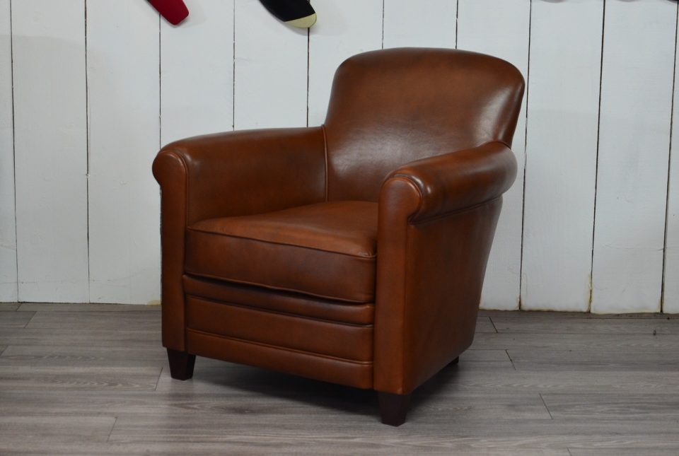 Fauteuil Club LEEDS - Marron foncé E1