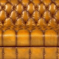 Canapé Chesterfield 3 places WILLIAM - Safran - A131-E8
