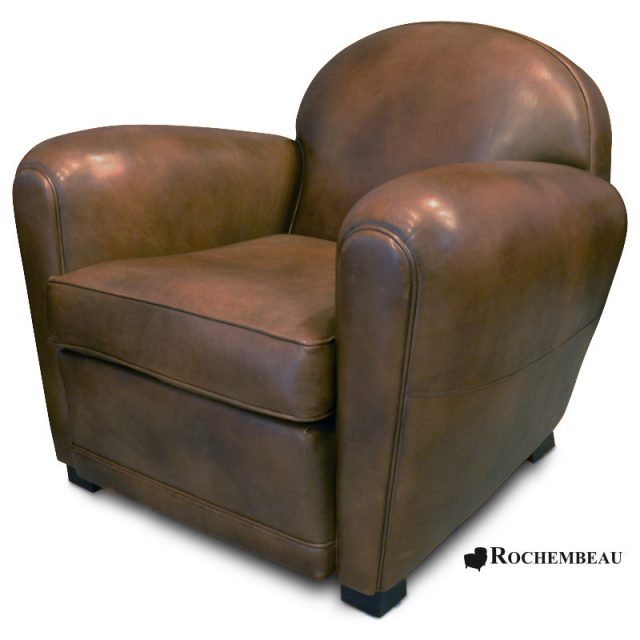 Fauteuil club en cuir marron WELLS | Fauteuils | Pier Import