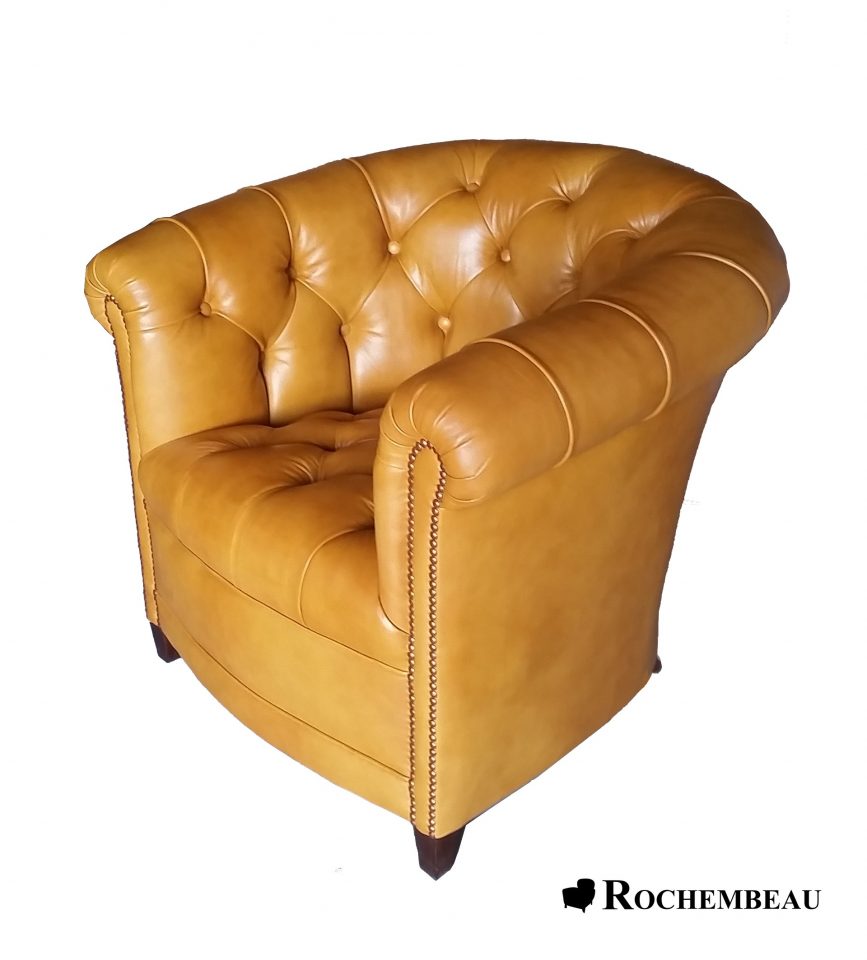 Fauteuil crapaud capitonné BRIGHTON