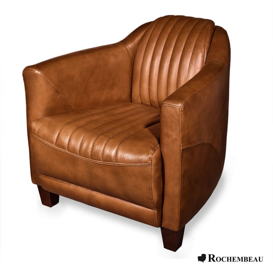 Fauteuil Club BATEAU cuir